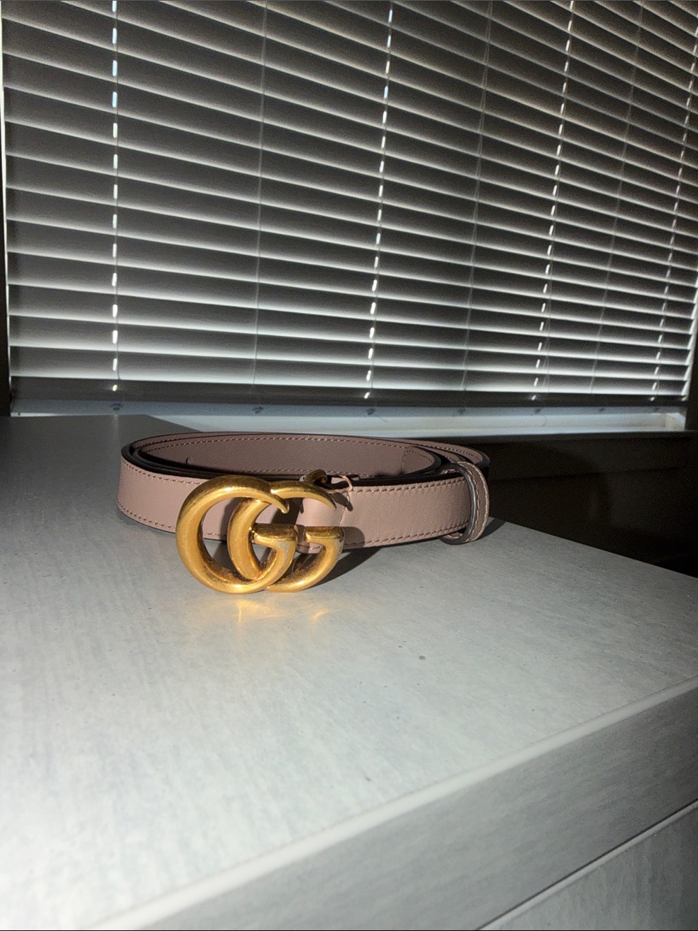 Gucci Soft Pink Leather Belt